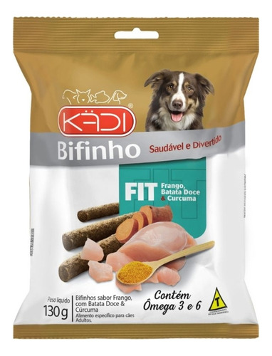 Petisco Para Cães Bifinho Fit Frango 130g Kadi