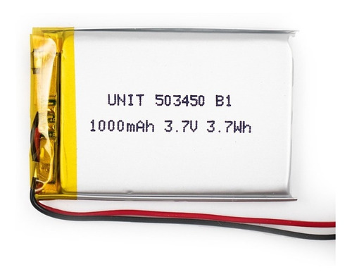 1000mah Bateria Recargable Lipo 503450 3.7v 50x34x5 Mm
