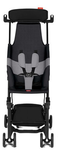 Carrinho Bebê Pockit Air All-terrain Velvet Black 15kg Cor Preto Chassi Preto