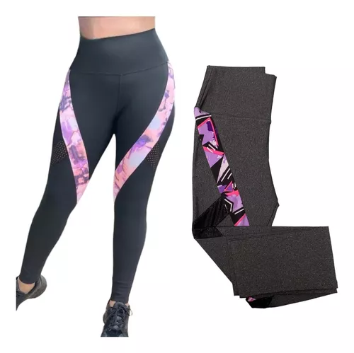 Pack de 4 Piezas Leggings térmicos para Mujer Pantalones Deportivos  atléticos de Yoga Entrenamiento mallones (Cafe, Morado,Fucsia, Rosa Claro)