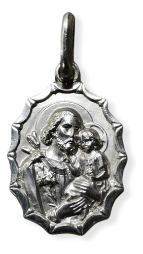 Medalla Plata 925 San José #145 Bautizo Comunión 