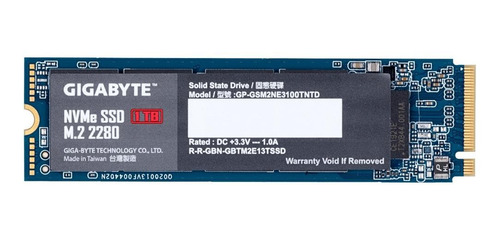 Imagen 1 de 2 de Disco sólido SSD interno Gigabyte GP-GSM2NE3100TNTD 1TB
