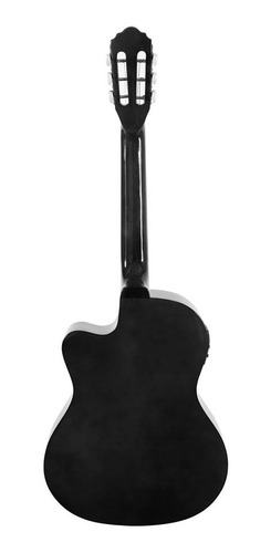 Violão eletroacústica Giannini Start SF-14 CEQ para destros preta verniz brilhante