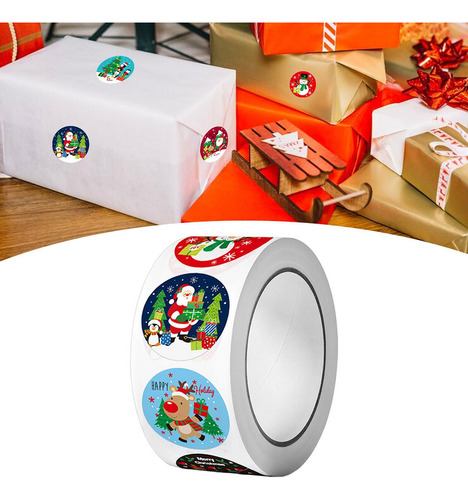 Rollo De Pegatinas Navideñas Para Sobres, Estilo B