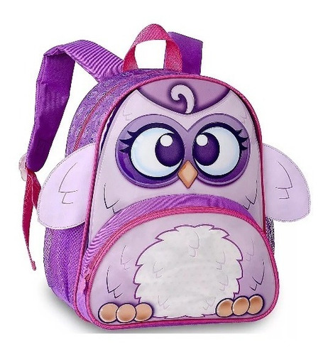 Linda Mochila Infantil Escolar Clio Pets Corujinha 9022