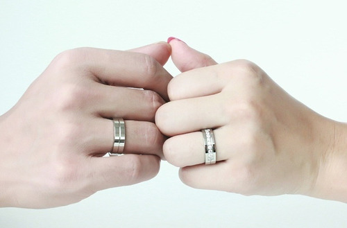 Anillo Elegante De Acero - Compromisos , Matrimonio