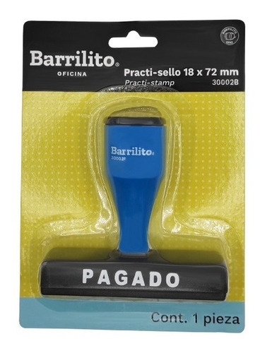 Sello Con Leyenda Barrilito Pagado 18x72 Mm 1 Pz