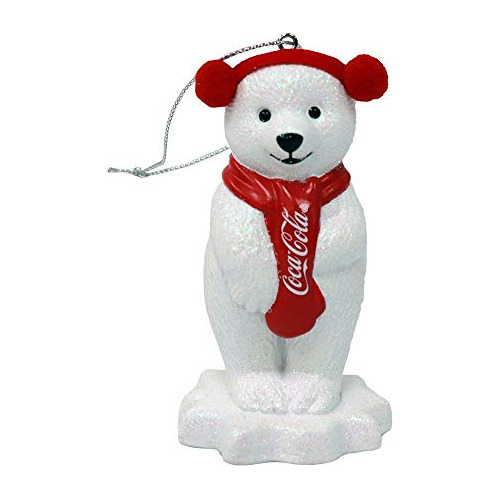 Coca-cola Polar Bear Cub Con Ornament De La Cf5c0