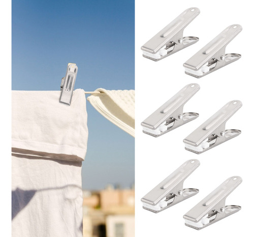 M 20 Pinzas De Acero Inoxidable Para Colgar Ropa