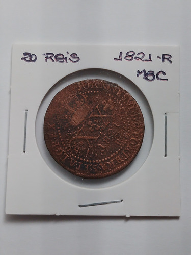 Moeda Cobre 20 Reis Ano 1821 R Mbc Lote 4160