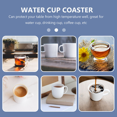 Posavasos Elegantes Con Forma De Taza De Agua Con Diamantes