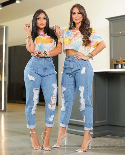 calça feminina mom jeans cintura alta