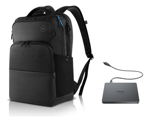 Mochila Notebook Dell Pro 15,6  Gravador Dvd Externo Dw316 Cor Preto Desenho do tecido