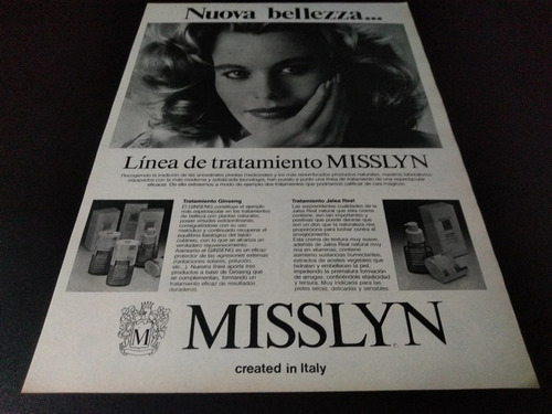 (pe087) Publicidad Clipping Tratamiento Belleza Misslyn 1982
