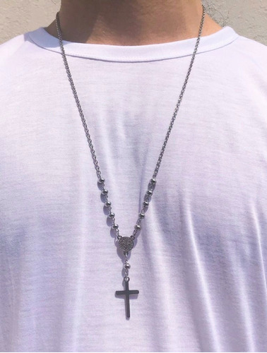 Imagen 2 de 2 de Collar Denario De Acero Quirúrgico
