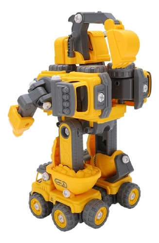 Camión De Construcción 5 En 1 Take Apart Robot Toys 905b Diy