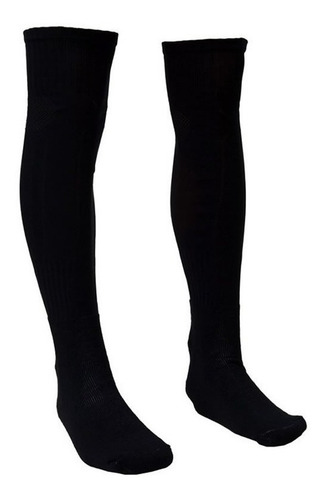 Imagem 2 de 4 de Kit 13 Pares Meião Futebol Preto Liso Atacado Black Friday