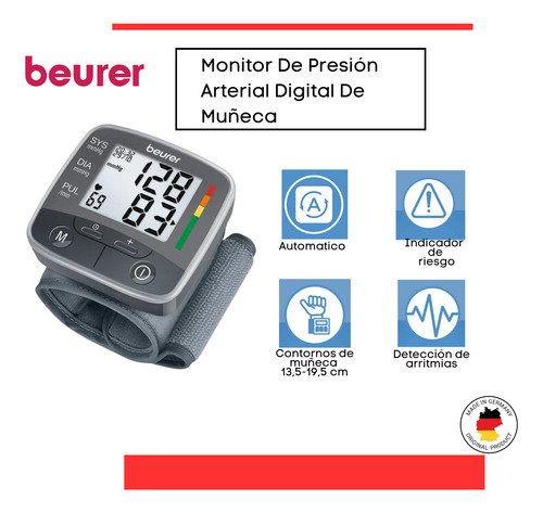 Beurer Monitor De Presión Arterial Digital De Muñeca Bc 32