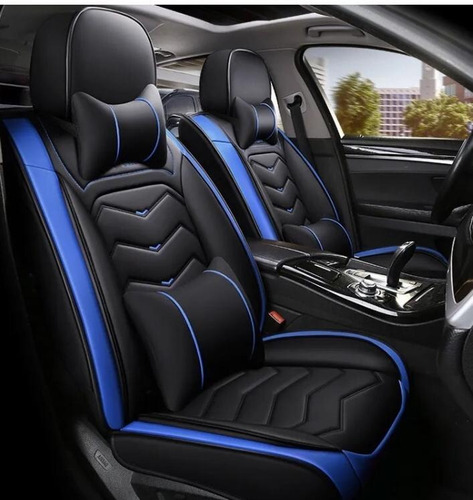 Fundas Tapiceria Lujo Negro-azul Chevrolet Monza