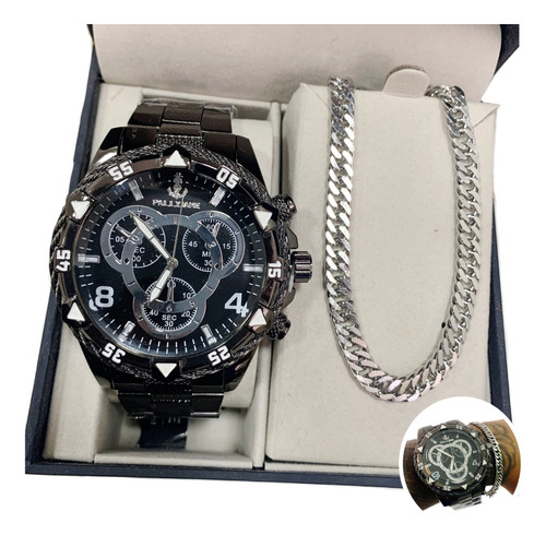 Relógio Masculino Original A Prova Dágua + Pulseira Aço Inox