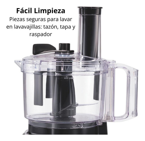 Procesador Y Picador De Alimentos Hamilton Beach De 8 Tazas Color Negro