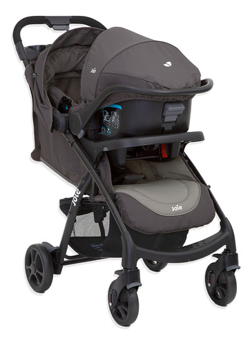 Carriola de paseo Joie Muze travel system dark pewter con chasis color negro