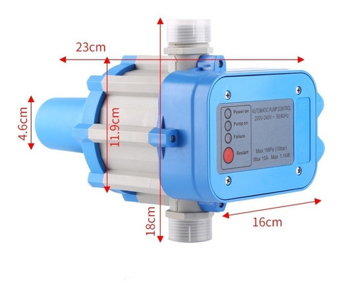 Imagen 5 de 6 de Press Control Sensor De Flujo Bomba De Agua 110v 60hz
