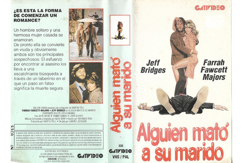 Alguien Mató A Su Marido Vhs Farrah Fawcett Jeff Bridges