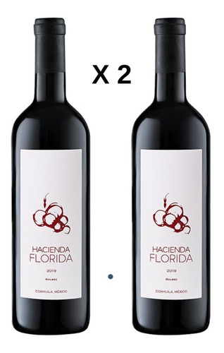 Imagen 1 de 3 de Vino Tinto Malbec Hacienda Florida Pack 2 Botellas 750 Ml