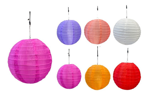 Pantalla De Papel Con Forma De Globo 20 Cm Colores