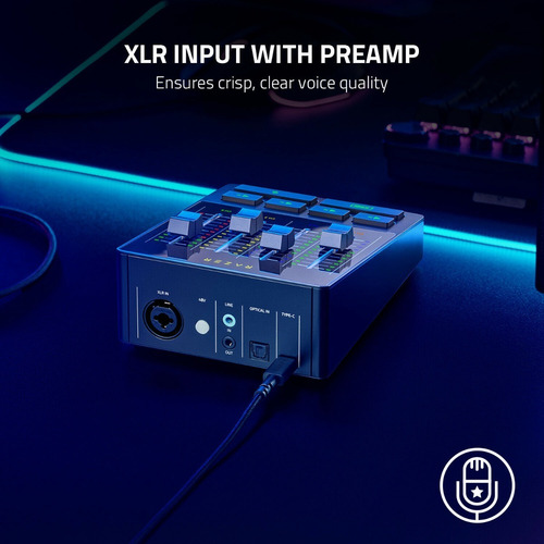 Razer Mezcladora De Audio Mixer Analógico 4 Canales Rgb Xg!