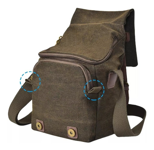 Imagen 8 de 9 de Bolso Caden N1 Para Cámara Fotográfica Cafe