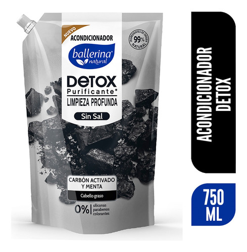  Ballerina Acondicionador Carbón Doypack 750 Ml