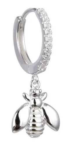 comprar Aros Argollas Colgantes Dije Abeja 1.5cm Plata 925 Unidad