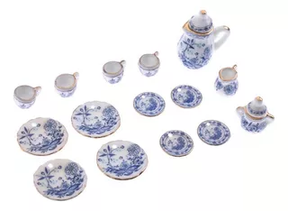 Ha Flor Azul De Cerâmica Chinesa Conjunto De Chá Pote Xícara