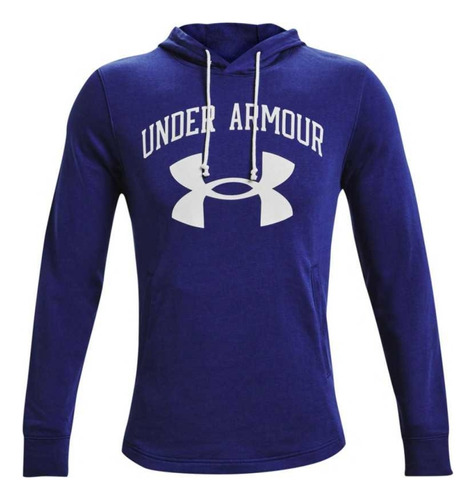 Poleron Under Armour Rival Terry Big Logo Azul 1361559-415