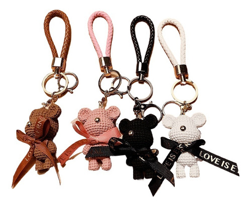 Llavero Con Forma De Oso De Lana Y Resina Con Forma De Oso,