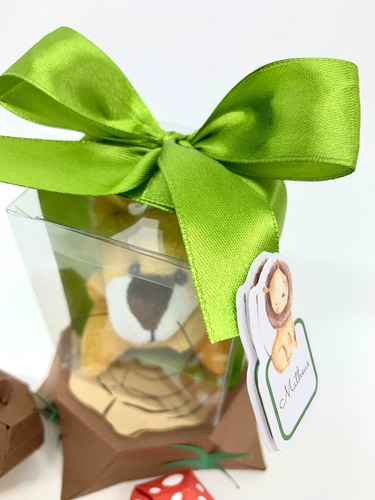 Imagem 4 de 4 de Kit Lembrancinha Safari Pelúcia 6cm Na Caixinha - 10 Kits