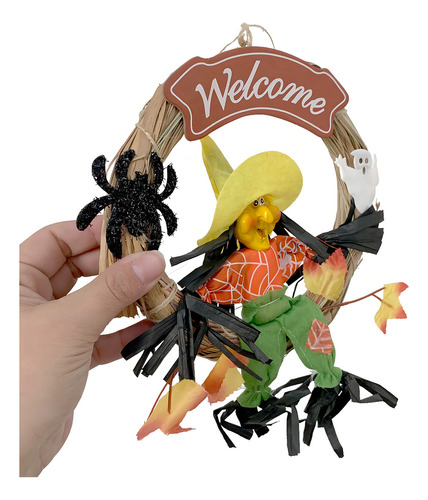 Bandeirinha/guirlanda Badulake Colorida Com Design Bruxinha Welcome Happy Halloween