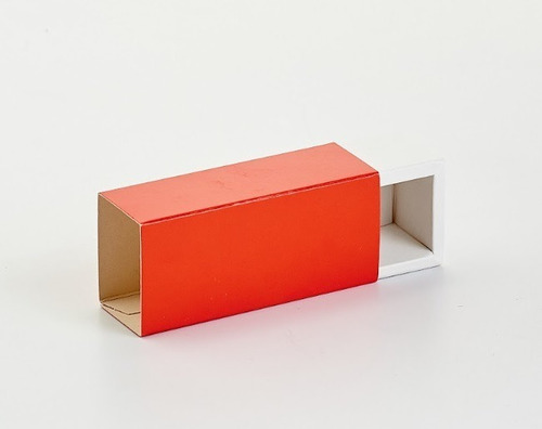 Imagen 1 de 4 de Caja Fosforera Mini Roja C/blanco 9x3,2x3,4cm (x50u) - 077rb