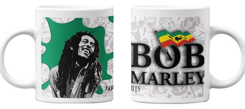 Tazones Tazas Blancas Bob Marley Rock Musica
