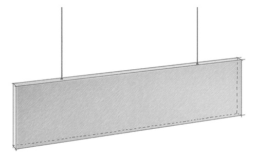 Panel Acústico Ignífugo Colgante 120x15cm Altura Regulable