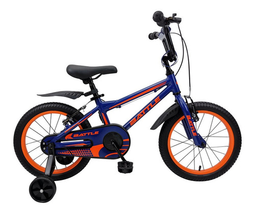 Bicicleta Infantil Battle R16 Ørsted Aluminium Color Azul y naranja
