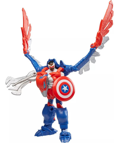 Figura De Acción Capitán América Mechstrike Mechasaurs