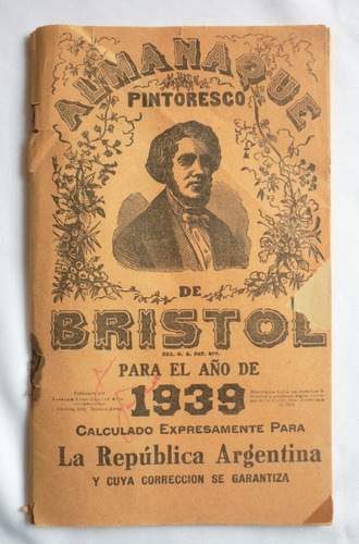 Almanaque Pintoresco Bristol Año 1939. Calculos Astronomicos