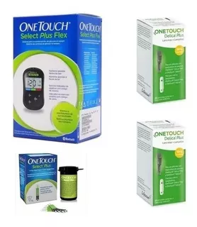 Kit Medidor Glucosa One Touch + Tiras X 60 + Lancetas X 60 Color Negro