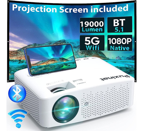 Proyector Nativo 1080p 19000l 5g Wifi Bluetooth, Proyector D