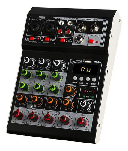 Aibedo Audio Mixer 4 Canales Mini Audio Mixer Dj Controlador