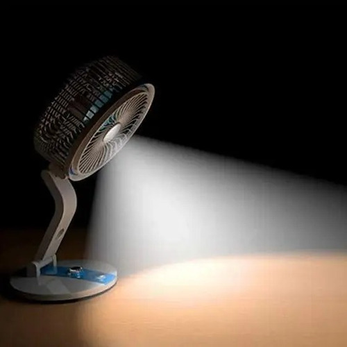 Mini Ventilador Luminária Abajur Led 360 Graus Recarregável