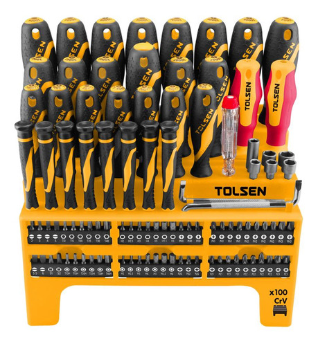 Set Tolsen Destornilladores 100 Pcs.